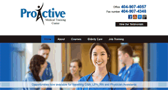 Desktop Screenshot of proactivemedicaltraining.com