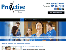 Tablet Screenshot of proactivemedicaltraining.com